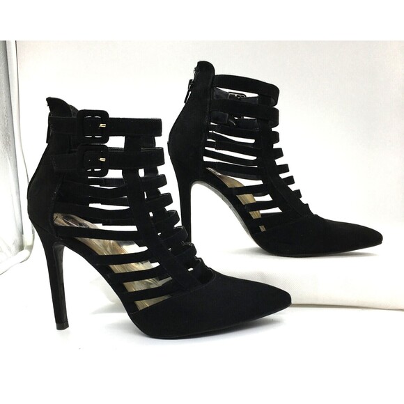 G by Guess Women’s Strappy Black Stiletto Heels Size US 8 Great Condition - Picture 3 of 6